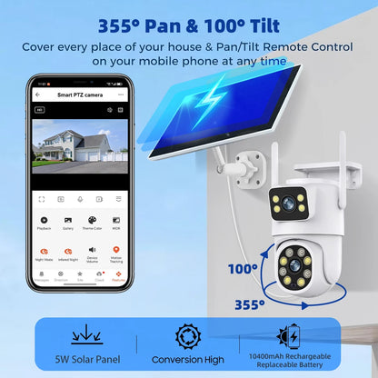 4MP Solar PTZ Camera Outdoor