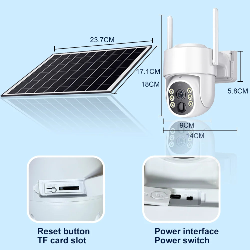 8MP Solar WiFi Camera Outdoor