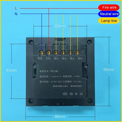 ZigBee 3.5" Touch Screen Wall Switch