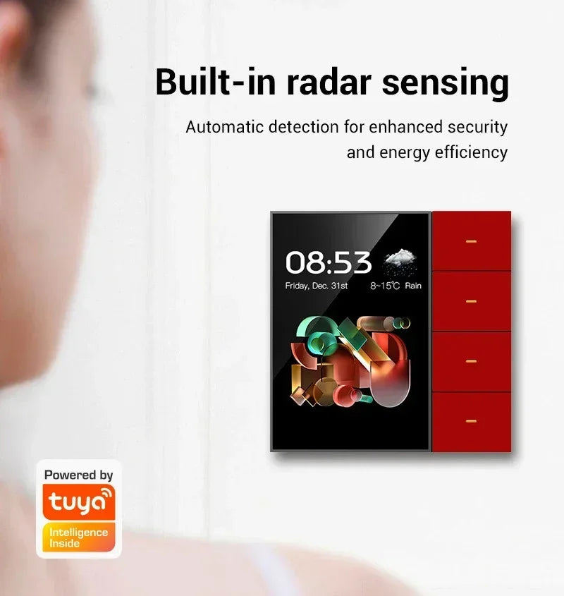 ZigBee 3.5" Touch Screen Wall Switch