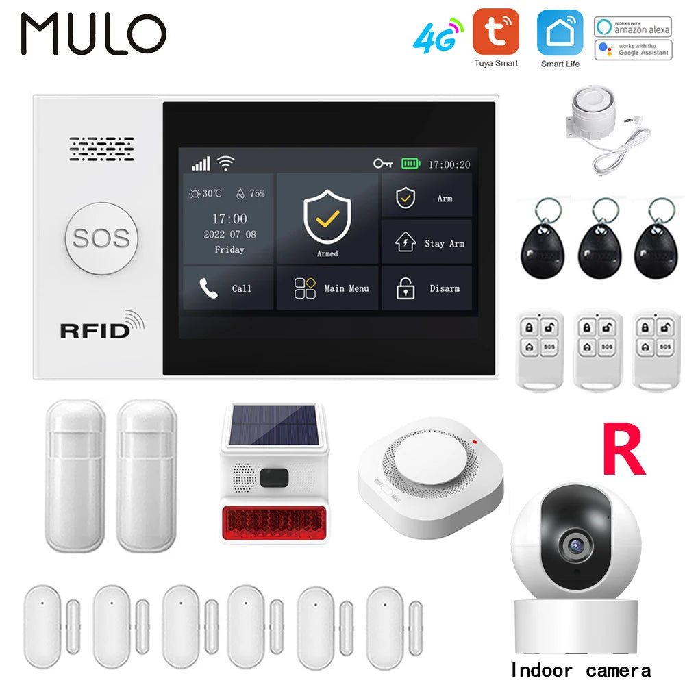 4G WiFi Home Alarm System Touch Screen
