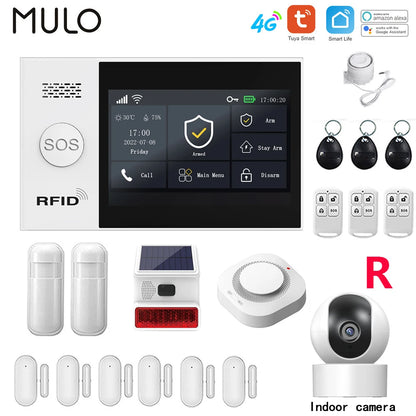 4G WiFi Home Alarm System Touch Screen