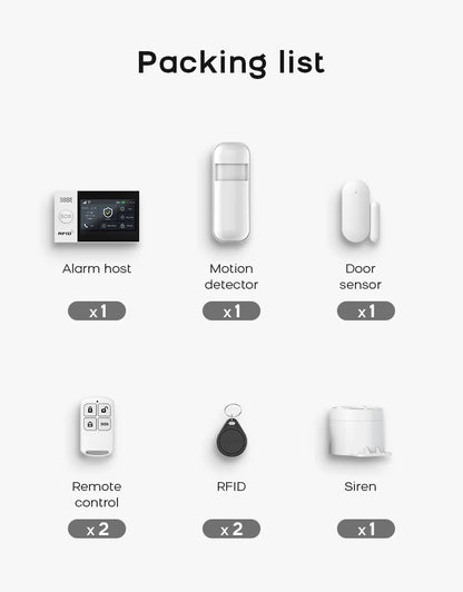 4G WiFi Home Alarm System Touch Screen