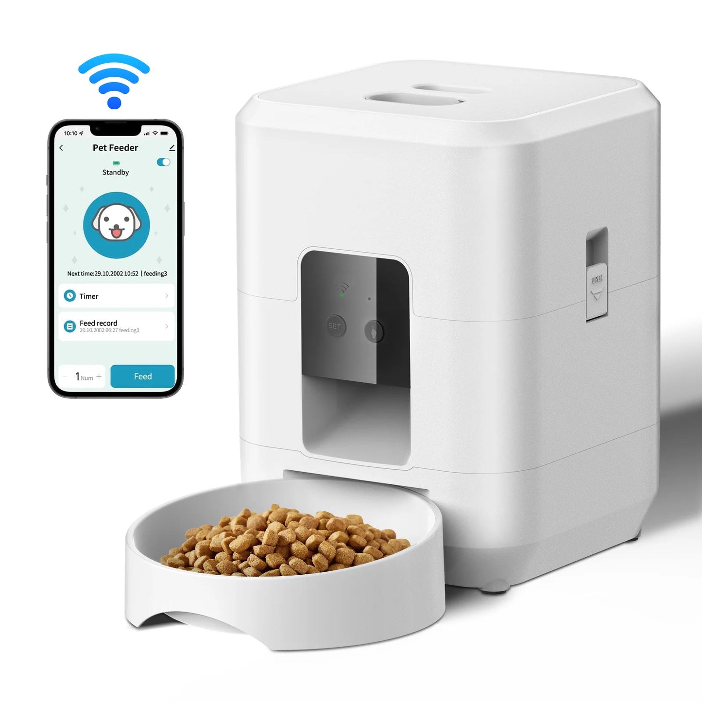 2L WiFi Smart Pet Feeder Automatic Cats and Dogs Food Dispenser Remote App Control Regular Feeding for Pets Cat Accessrioes