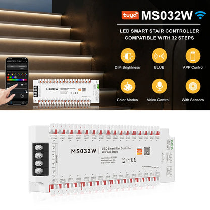 Bluetooth/WiFi/ZigBee Stairway LED Controller