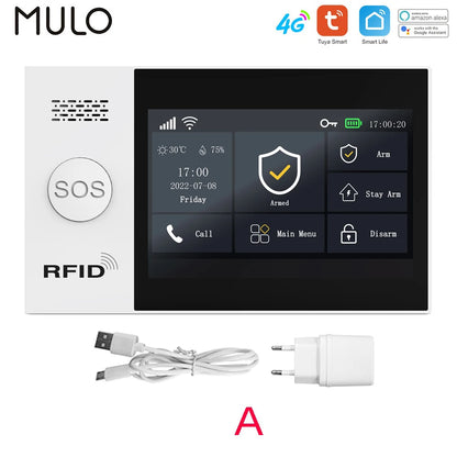 4G WiFi Home Alarm System Touch Screen