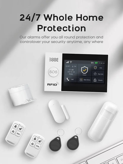 4G WiFi Home Alarm System Touch Screen