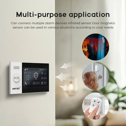 4G WiFi Home Alarm System Touch Screen
