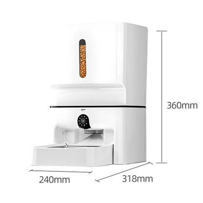 7L Large Capacity Automatic Cat Feeder With Camera Vedio WiFi Cat Food Dispenser Pet Smart Voice Auto Feeder For Cats Dogs Bowl