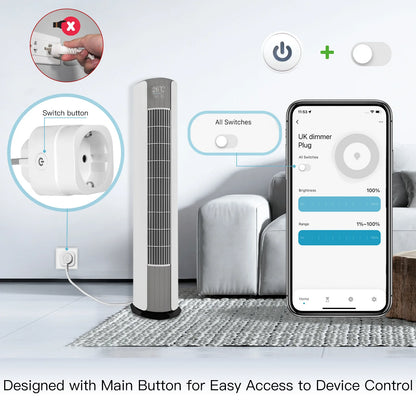 Tuya WiFi Dimming Plug Multi-function