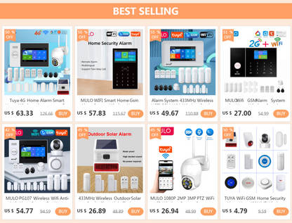 4G WiFi Home Alarm System Touch Screen
