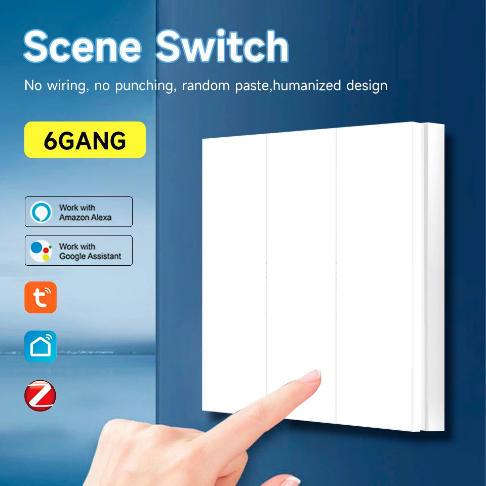 Tuya ZigBee 6-Gang Scene Switch