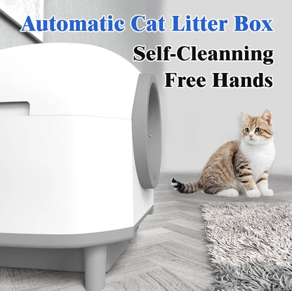 Smart Self Cleaning Cat Litter Box Automatic Smart Cat Toilet Tuya App Control Electric Self-Cleaning Cat Litter Box