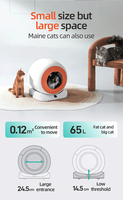 Automatic Electric Cat Litter Box TUYA APP Control Self-Cleaning Safety Protection Smart Cat Toilet Self Cleaning Cat Litter Box