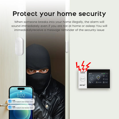 4G WiFi Home Alarm System Touch Screen