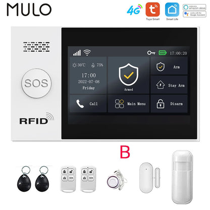 4G WiFi Home Alarm System Touch Screen