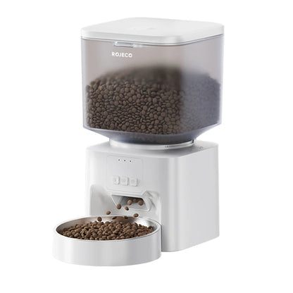 ROJECO 4.5L Automatic Dog Feeder WIFI Version Smart Cat Food Kibble Dispenser APP Remote Control Pet Feeder For Dog Cat Supplies