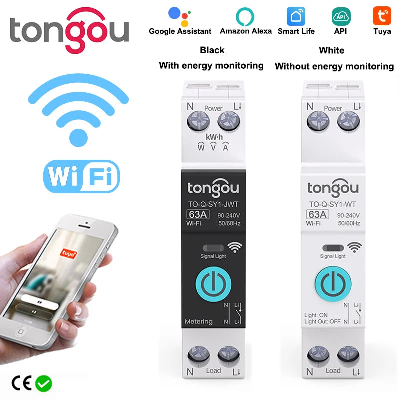 WiFi Circuit Breaker 16A Energy Meter