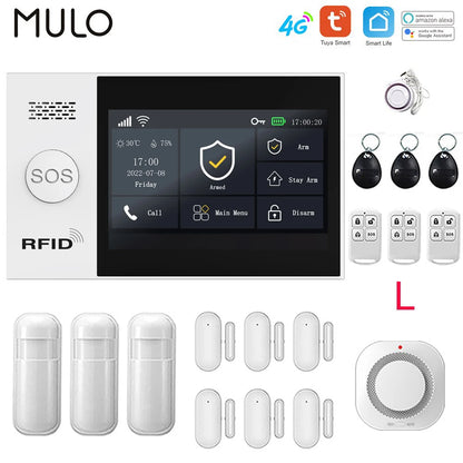 4G WiFi Home Alarm System Touch Screen