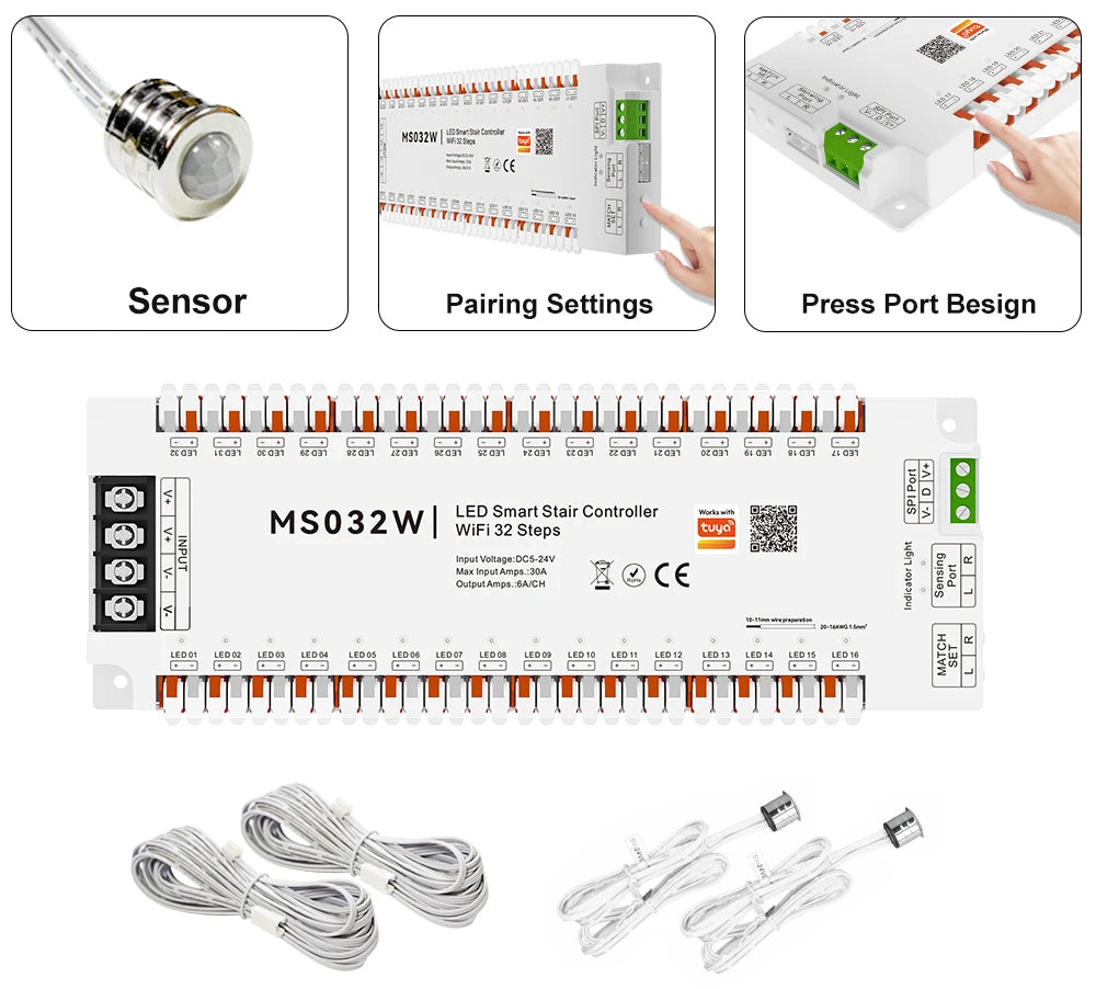 Bluetooth/WiFi/ZigBee Stairway LED Controller