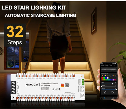 Bluetooth/WiFi/ZigBee Stairway LED Controller