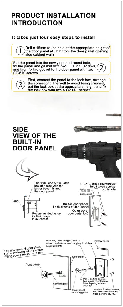 Smart Fingerprint Cabinet Lock