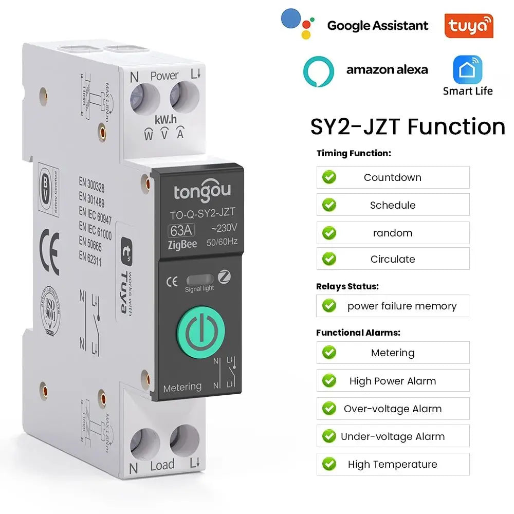 ZigBee DIN Rail Circuit Breaker 63A
