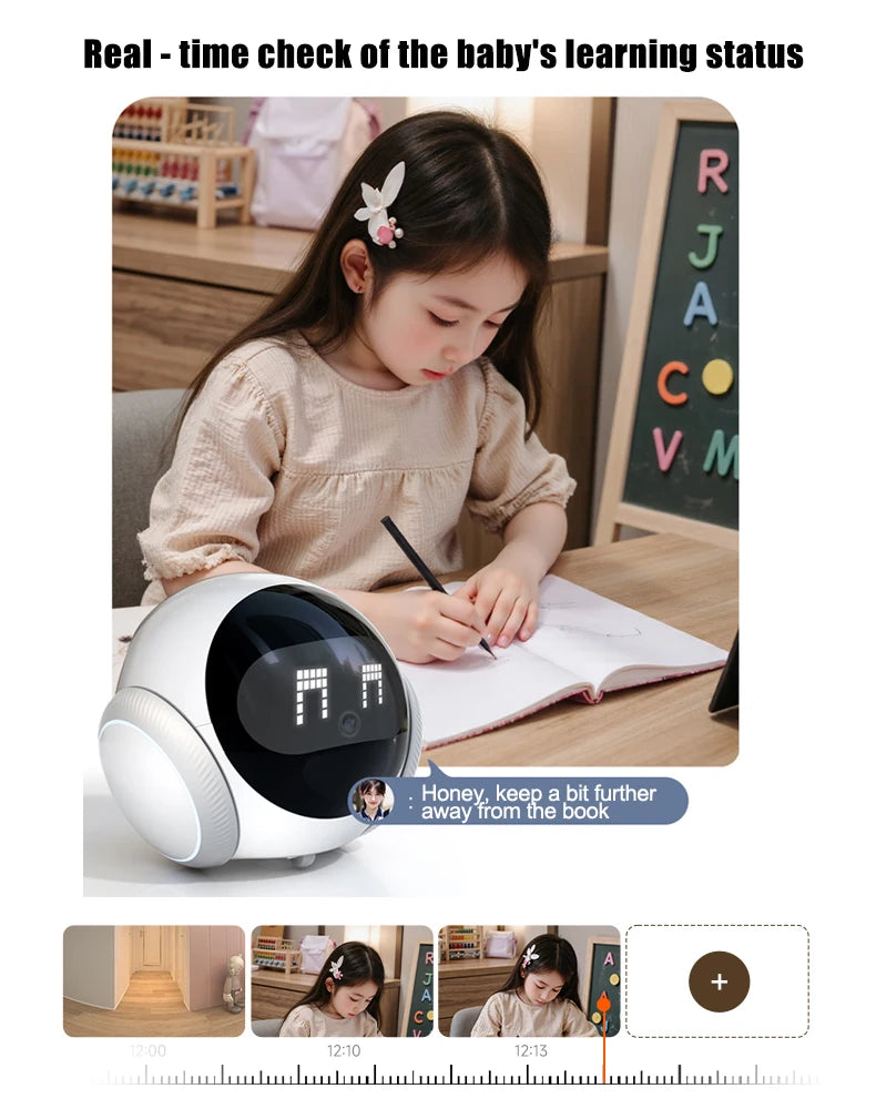 Famue S1 Home Monitoring Robot | APP Control & Two-Way Talk | Care for Elderly/Child & Pet | Photo/Video & Playback UP to 512G