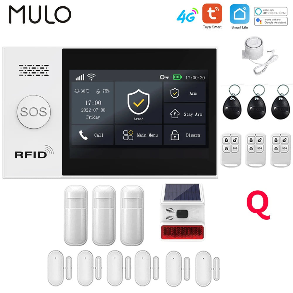 4G WiFi Home Alarm System Touch Screen