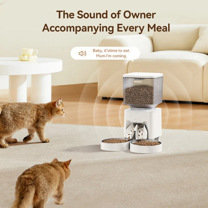 ROJECO 4.5L Automatic Dog Feeder WIFI Version Smart Cat Food Kibble Dispenser APP Remote Control Pet Feeder For Dog Cat Supplies