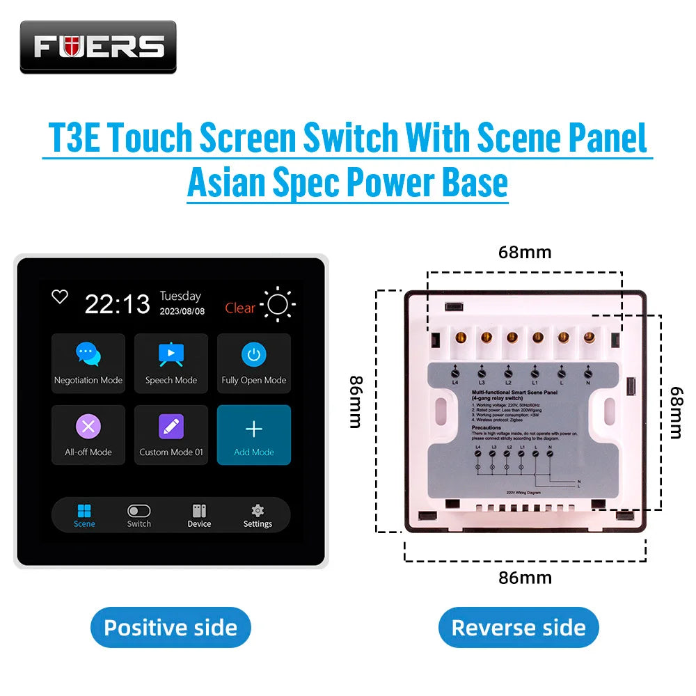 FUERS Smart Control Panel Switch 3CH