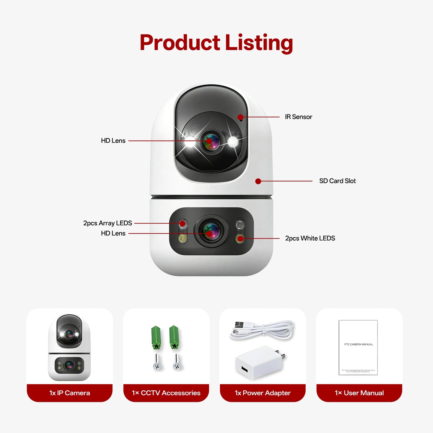 Tuya 5G WiFi Dual Lens Camera 8MP