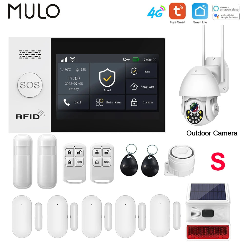 4G WiFi Home Alarm System Touch Screen
