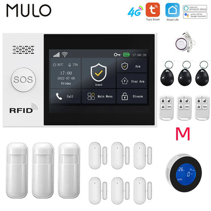 4G WiFi Home Alarm System Touch Screen