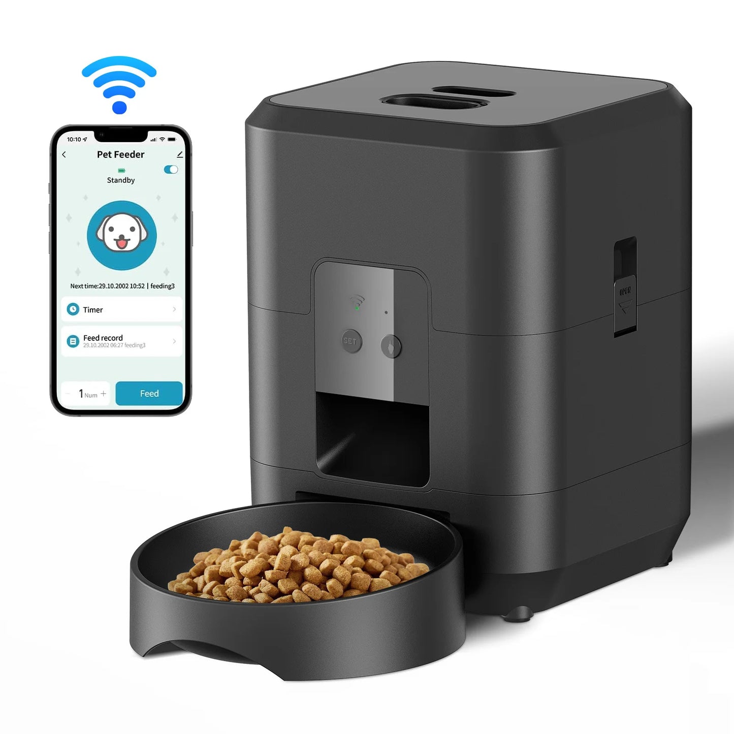 2L WiFi Smart Pet Feeder Automatic Cats and Dogs Food Dispenser Remote App Control Regular Feeding for Pets Cat Accessrioes