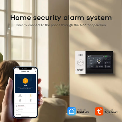 4G WiFi Home Alarm System Touch Screen
