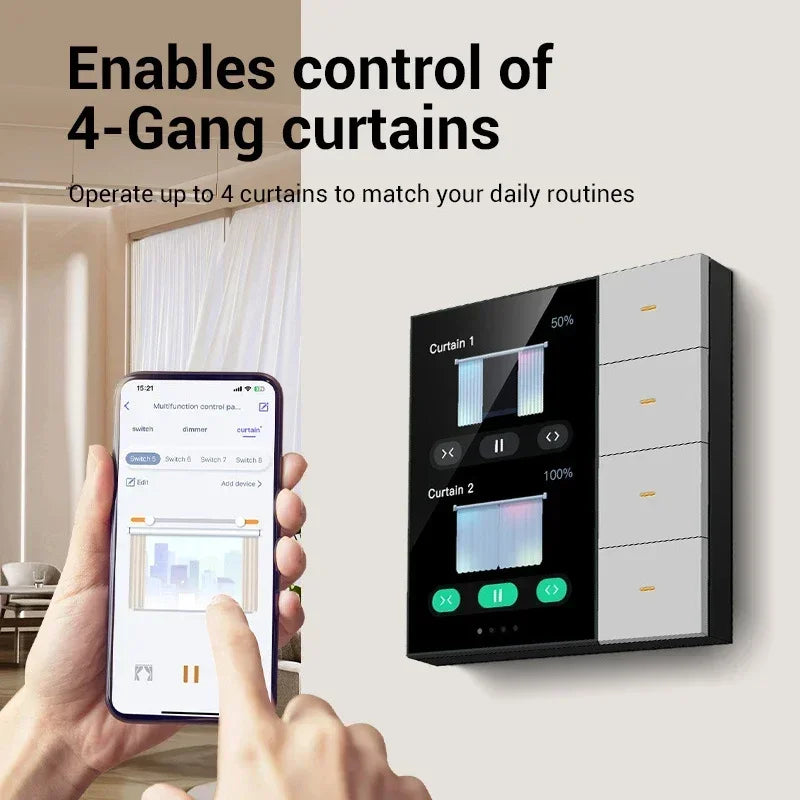 ZigBee 3.5" Touch Screen Wall Switch