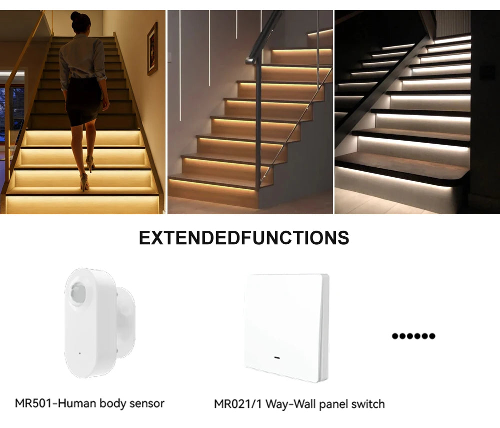 Bluetooth/WiFi/ZigBee Stairway LED Controller