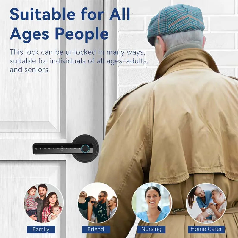 Fingerprint Key Card Door Lock